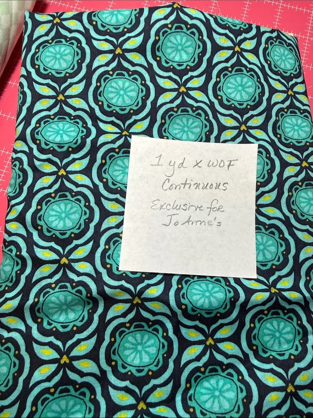6yds Soft Mint Diamond & 1 yd blue and green Cotton Fabric